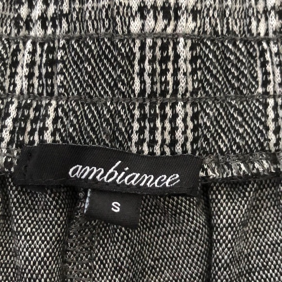 White Grey Checked High Waist Trousers Sz S - Picture 12 of 13